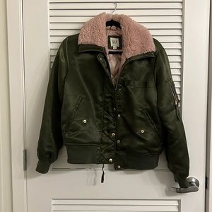 Olive Green Bomber Jacket